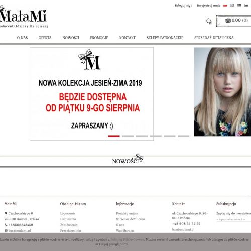 Producent odzieży dla dziewczynek