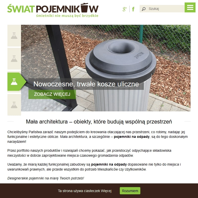 Poznań - kosze na śmieci zewnętrzne parkowe