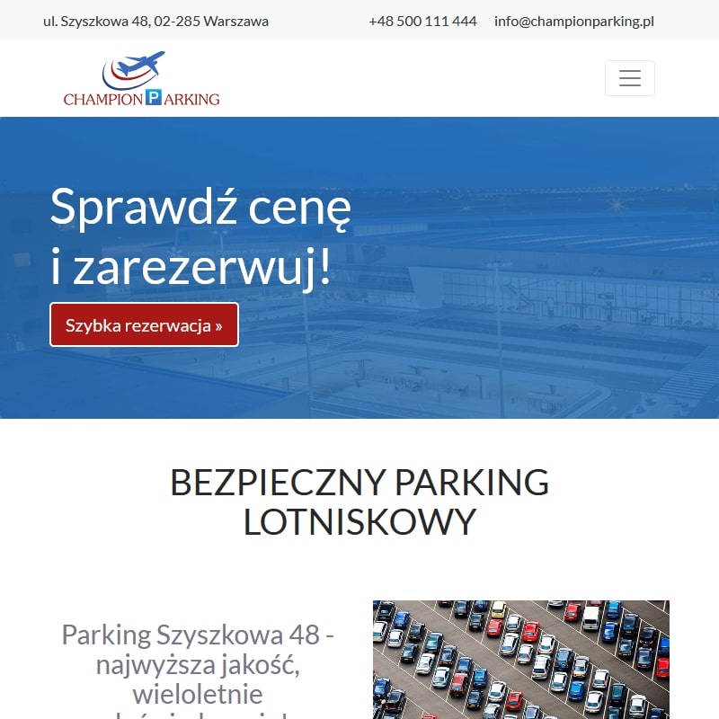 Parking lotnisko Warszawa