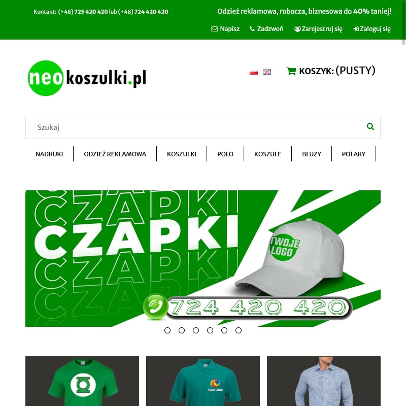 Koszule z nadrukiem firmowym - Warszawa