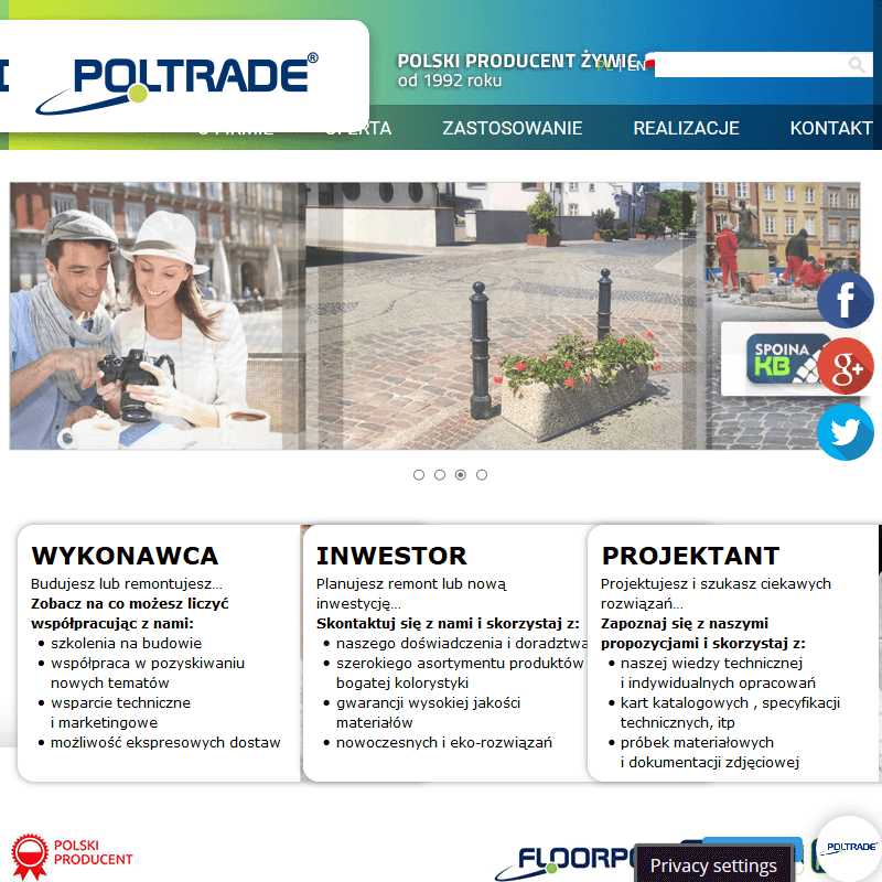 Poznań - posadzki na zewnątrz